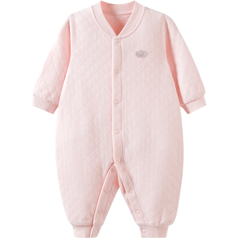 哈贝比（happyB）新生儿连体衣春秋婴儿爬服纯棉哈衣男女宝宝睡衣