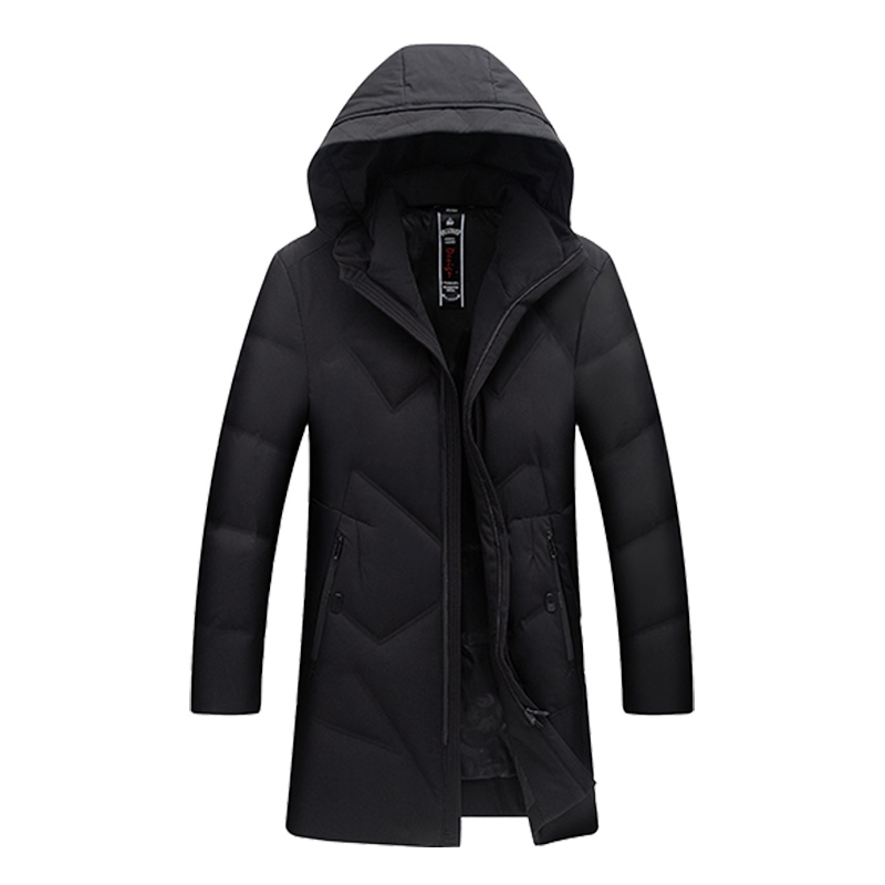 雅鹿男装羽绒服男套中长款潮新款帅气加厚修身青年冬季外套S34EDYA18897