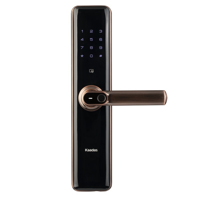 凯迪仕智能锁 指纹锁家用防盗门锁指纹 磁卡锁电子锁密码锁S8红古铜