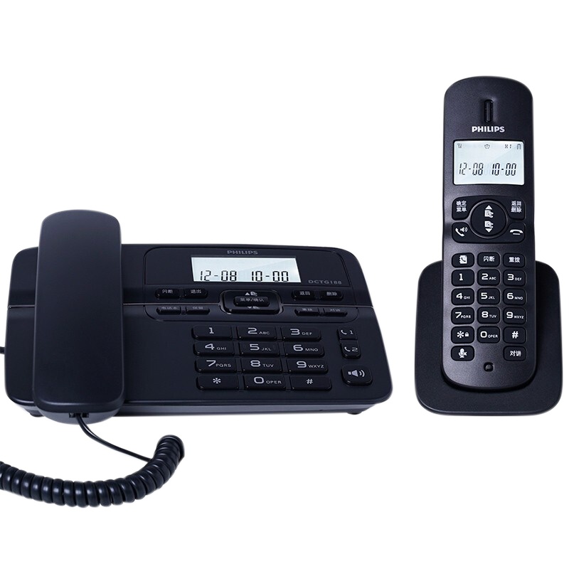 飞利浦 DCTG 188黑色 无绳电话机