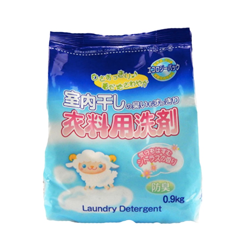 [护色祛黄]火箭石碱 日本进口 室内晒衣物用洗衣粉 0.9kg
