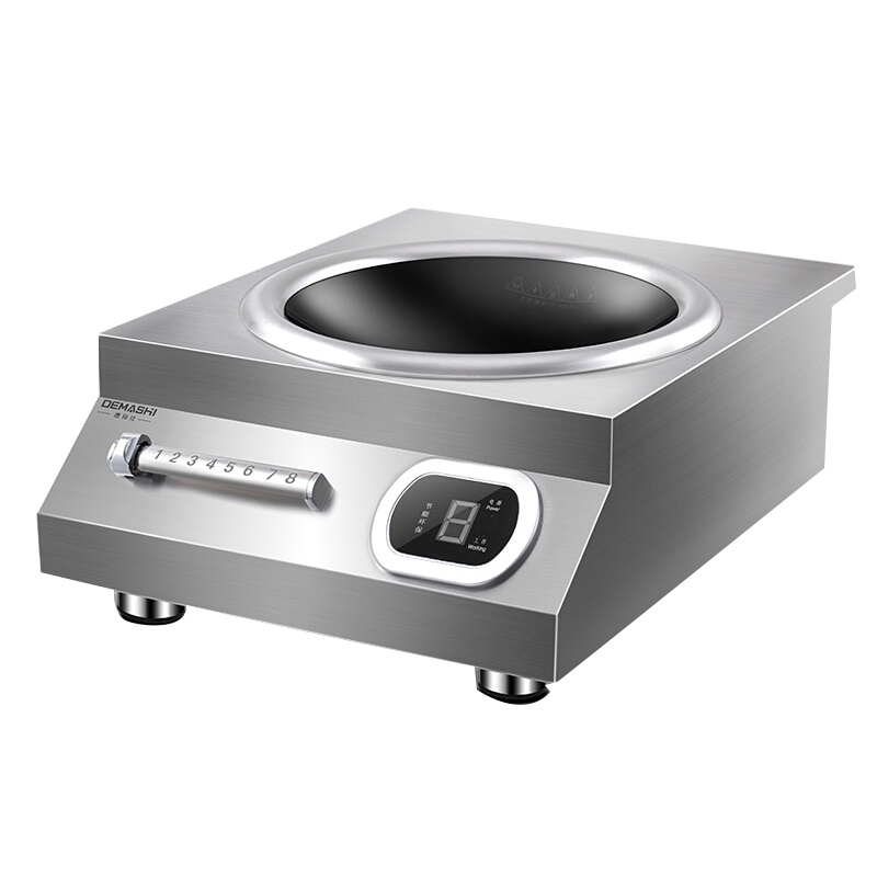 德玛仕 DEMASHI 电磁炉大功率商用6000W 凹面电磁炉爆炒6000瓦电磁灶电池炉不锈钢 IH-TC-6000W