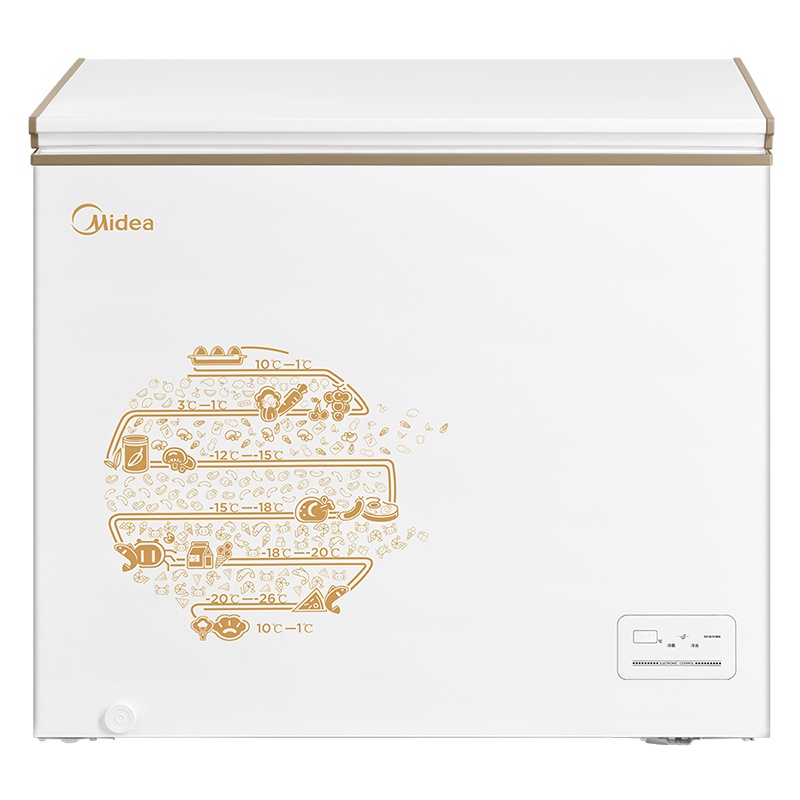 美的(Midea)203升 卧式冷柜 家用冰柜 冷藏冷冻转换顶开门 小型迷你 节能低音 BD/BC-203KEM(E)