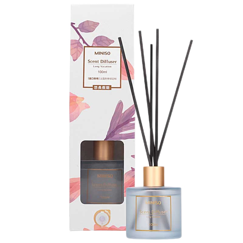 名创优品(MINISO)北欧风藤条无火香薰室内卧室房间厕所卫生间香氛精油除异味空气清新