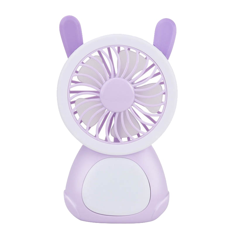 卡通夜灯小风扇 XTL387 USB充电三档学生办公桌面迷你可爱台扇带彩灯 (个)