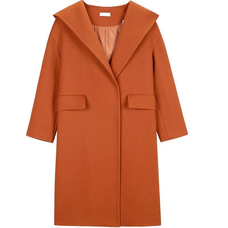 2019爱居兔春装女装一款两色连帽大衣