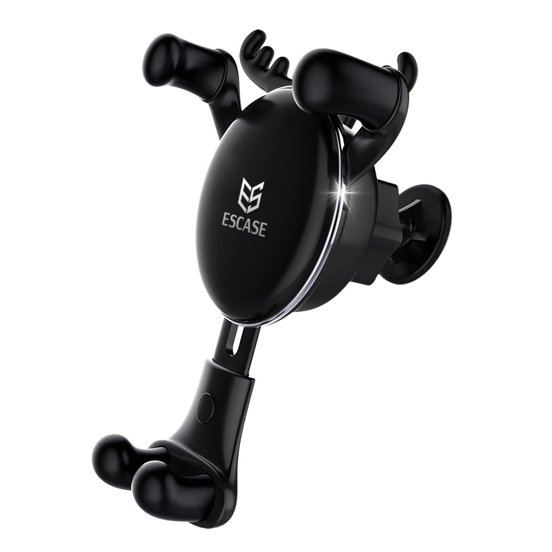 ESCASE 车载手机支架 汽车用品手机支架导航支架手机车载支架 出风口重力感应手机座 CH09一路平安升级版