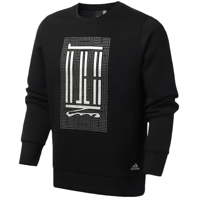 阿迪达斯男服卫衣WJ圆领套头休闲运动服FJ0196