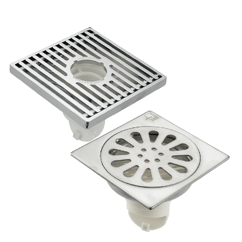 潜水艇(submarine)地漏套餐不锈钢地漏面板洗衣机地漏三通防臭式防堵滤网GF系列套餐5