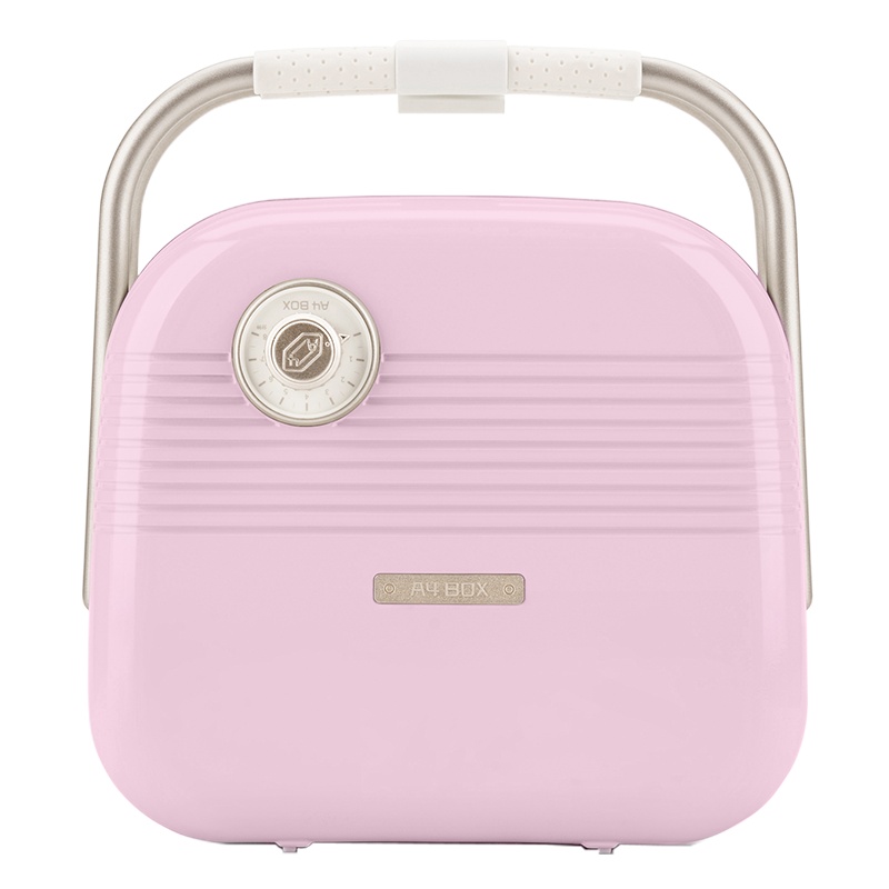 A4box适盒多功能三明治机 早餐机家用吐司压烤机面包华夫饼机标配+甜甜圈盘+华夫饼盘 日落粉