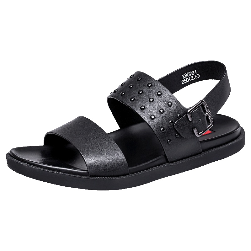 零度尚品(ZERO)凉鞋 男夏季真皮沙滩青春鞋潮流百搭休闲凉拖鞋 R82091