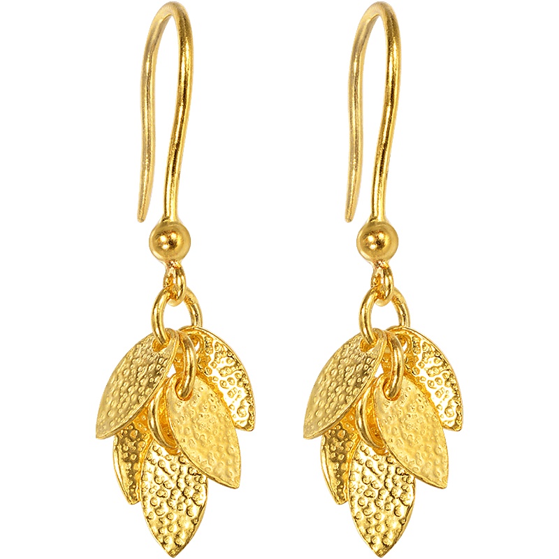周生生(CHOWSANGSANG)黄金(足金)叶子耳坠 40535E 计价