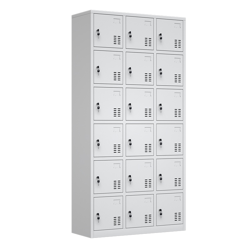 星岛钢制更衣柜员工储物柜文件柜浴室鞋柜铁皮柜落地凭证柜带锁存包柜18门更衣柜