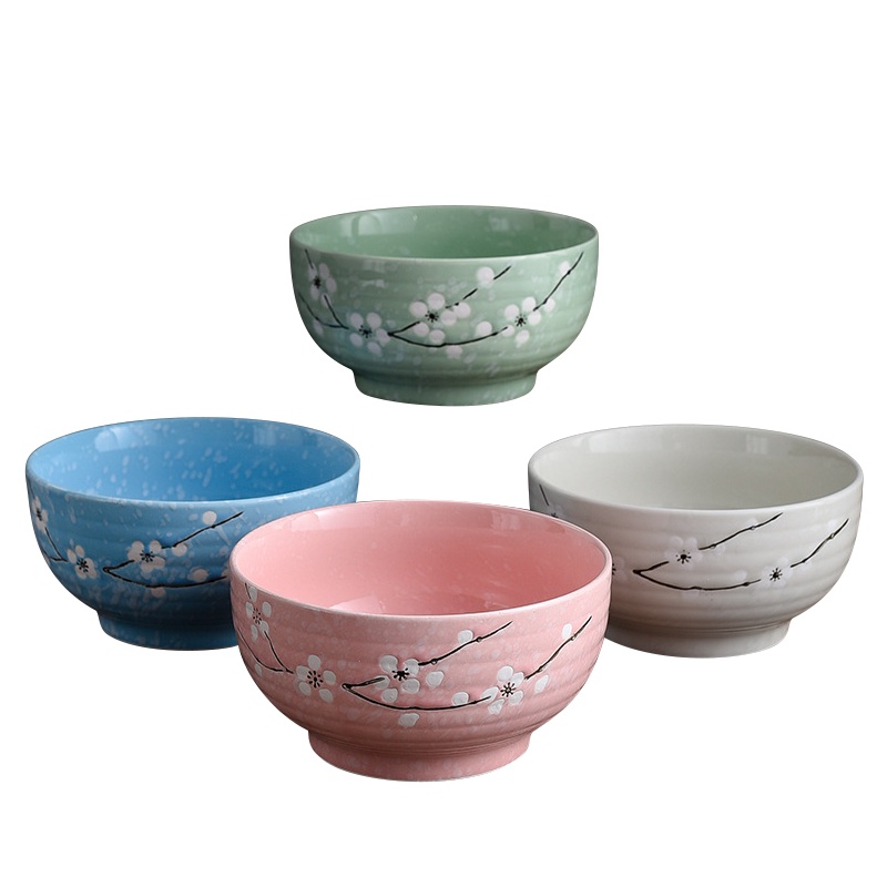 是尚 雪花釉螺纹泡面碗陶瓷餐具 颜色随机15.5*8CM