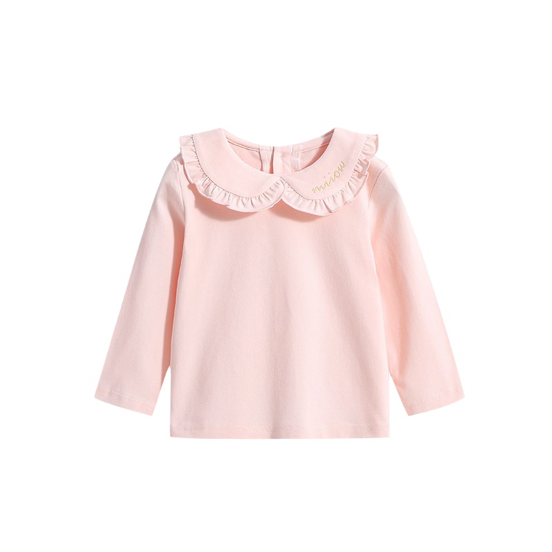 猫人女童t恤2021秋季新款儿童打底衫1-3岁小孩精梳棉上衣