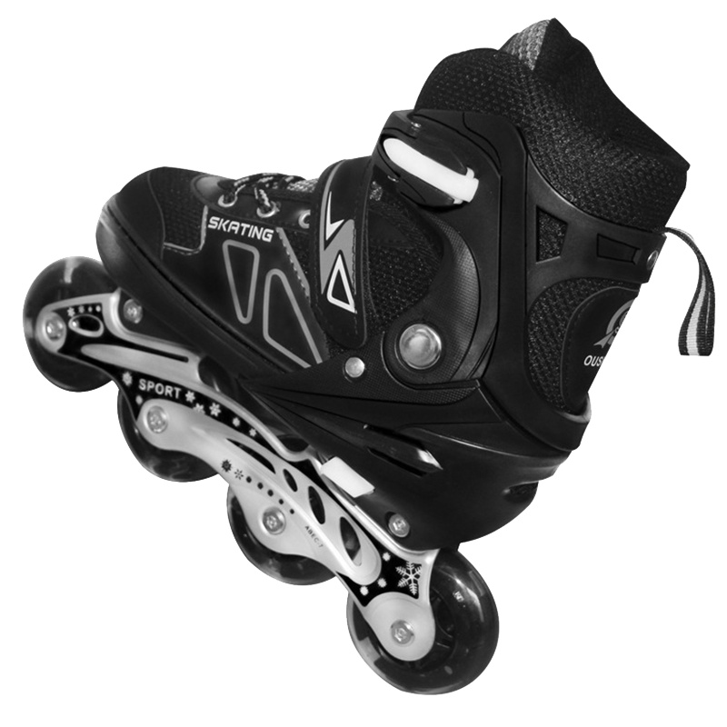新款成人闪电客溜冰鞋轮滑鞋滑冰鞋可调节全闪全套装
