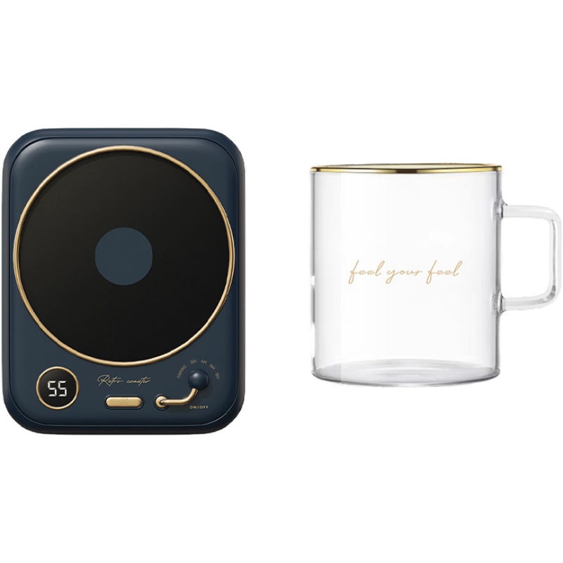 冇心知暖系列usb加热器Q27-墨蓝(配套水杯)