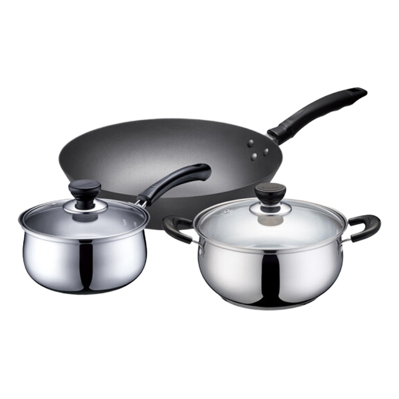 苏泊尔(SUPOR) TP1615K 经典居家三件套 生铁锅 汤锅 奶锅(计价单位:套)