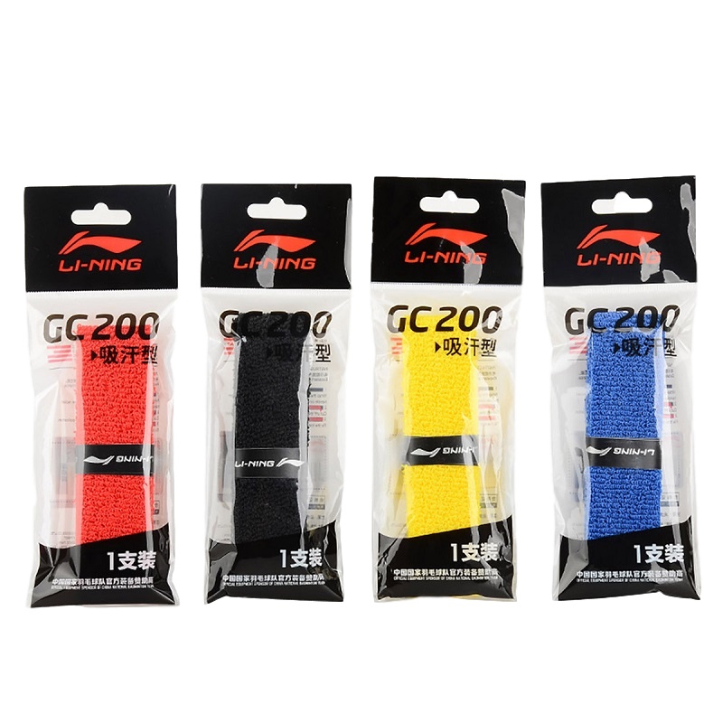 李宁(LI-NING) 毛巾胶手胶羽毛球拍吸汗带(单条)GC200
