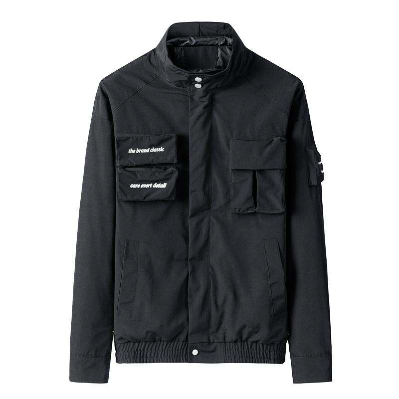 三弦(LA CORDE)工装夹克外套男ins潮百搭港风男生bf嘻哈潮流超火cec洋气春秋帅气LA-MYJ8021