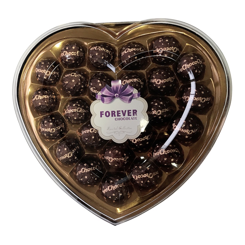 脆米威化夹心牛奶巧克力 24粒心形 300克 FOREVER CHOCOLATE海洋之心