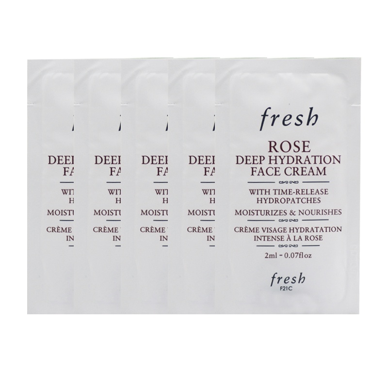 馥蕾诗fresh 玫瑰润泽保湿舒缓面霜2ml*5 补水保湿