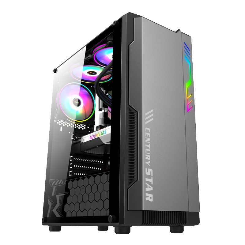 世纪之星 i7级六核至强E5 2620/AMD游戏独显/16G内存/256G固态+500G机械盘 家用办公商务学生网课 游戏电脑 台式机 组装电脑 台式电脑 电脑主机+19英寸全套