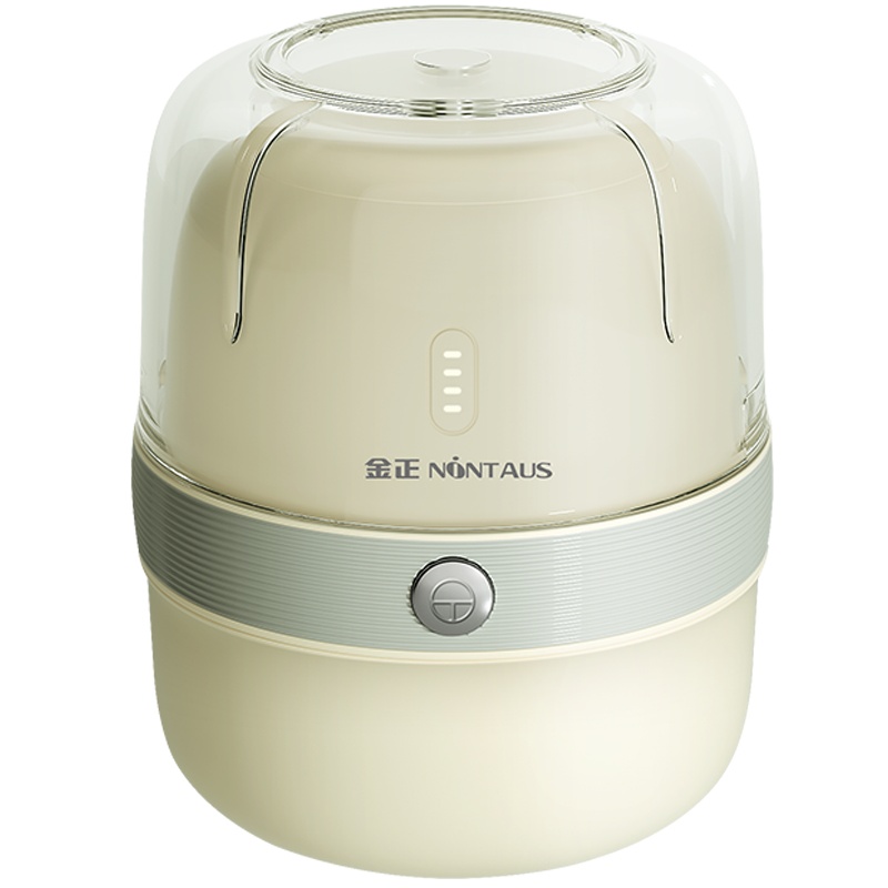 金正(NiNTAUS)绞肉机米白色 家用迷你小型便携充电式剁椒料理机切碎机 碎菜机蒜蓉搅拌机 双杯配置宝宝婴儿辅食机D1