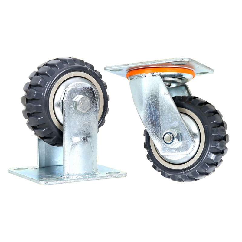 海斯迪克 HK-780 尼龙脚轮 高强度风火轮 聚氨酯脚轮 重型脚轮 工业脚轮轮子 4寸(2转向+2定向)