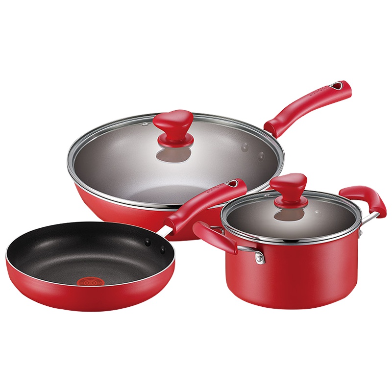 苏泊尔(SUPOR)套装锅三件套不粘锅炒锅煎锅炒锅奶锅汤锅泡面锅平底锅套装家用锅套装组合厨具锅具TP1799E