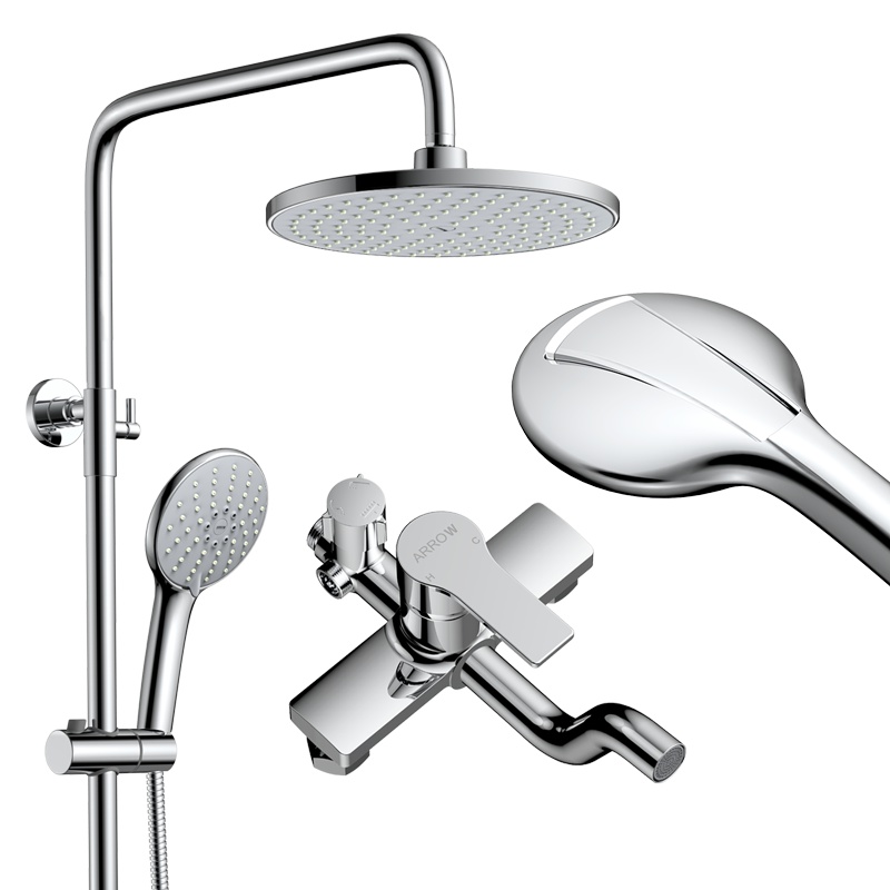 箭牌卫浴(ARROW) 三功能大淋浴花洒(雨翼) 增压高压淋浴花洒套餐