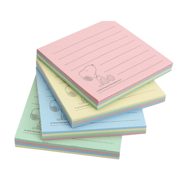 (DT)晨光 YS-80 3*3 76*76mm 80页/本 20本/盒 Snoopy横线多彩便条贴(单位:盒)
