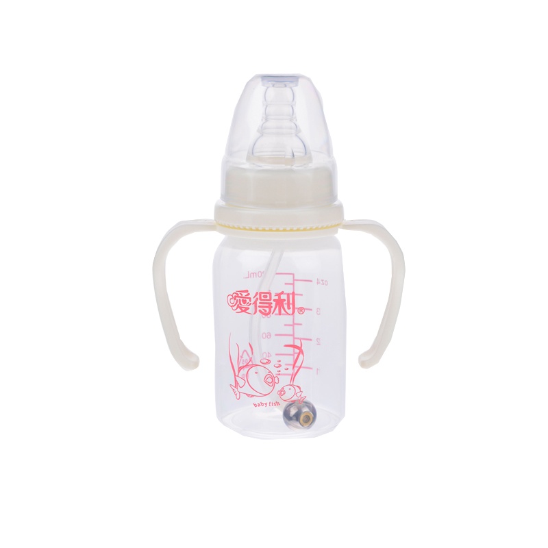 爱得利IVORY带把柄吸管自动PP标准口径奶瓶 120ml A60