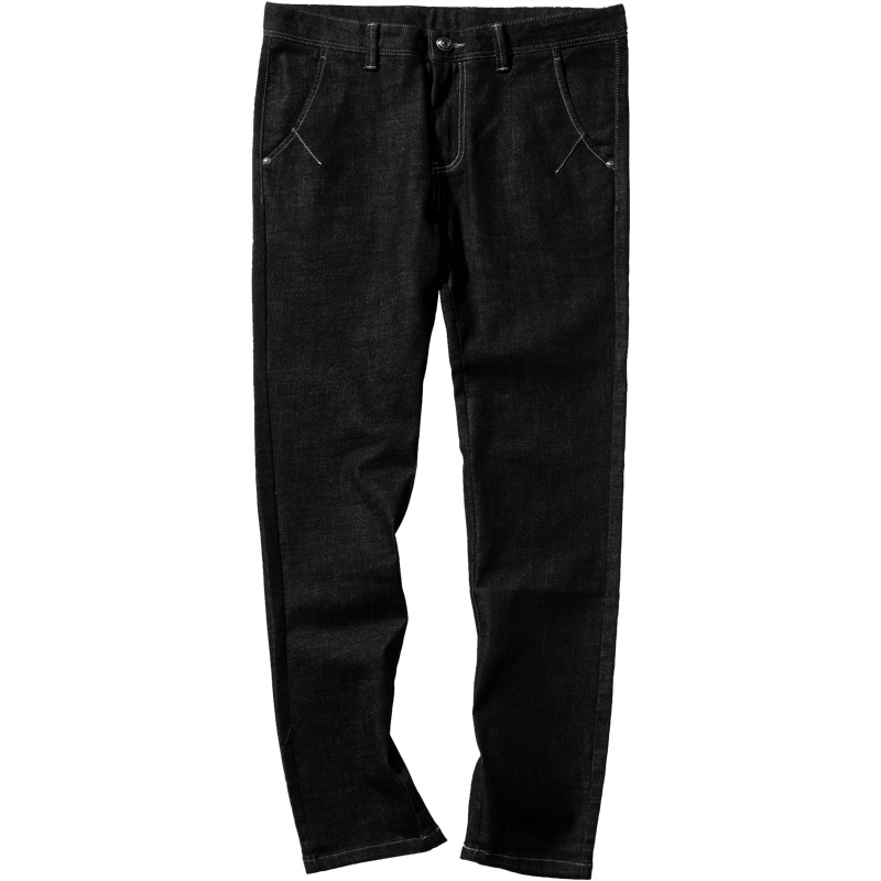 千纸鹤小脚牛仔裤男 春秋休闲青年男士黑色潮流长裤子男80027