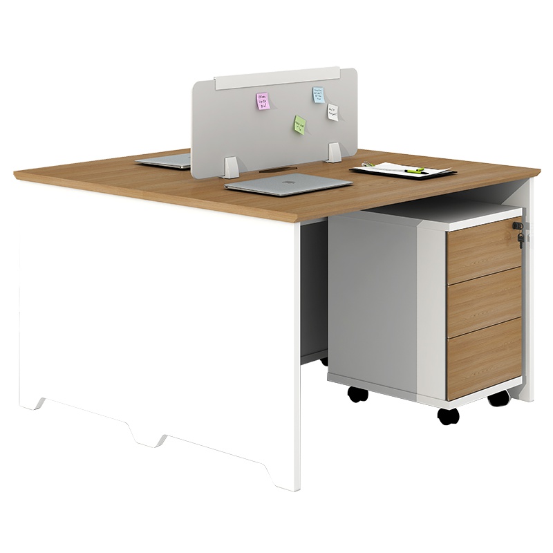 盛世之家 屏风职员办公桌椅组合员工工位四人位办公桌电脑桌椅套装卡座简约现代 两人位 P-JFCG142S