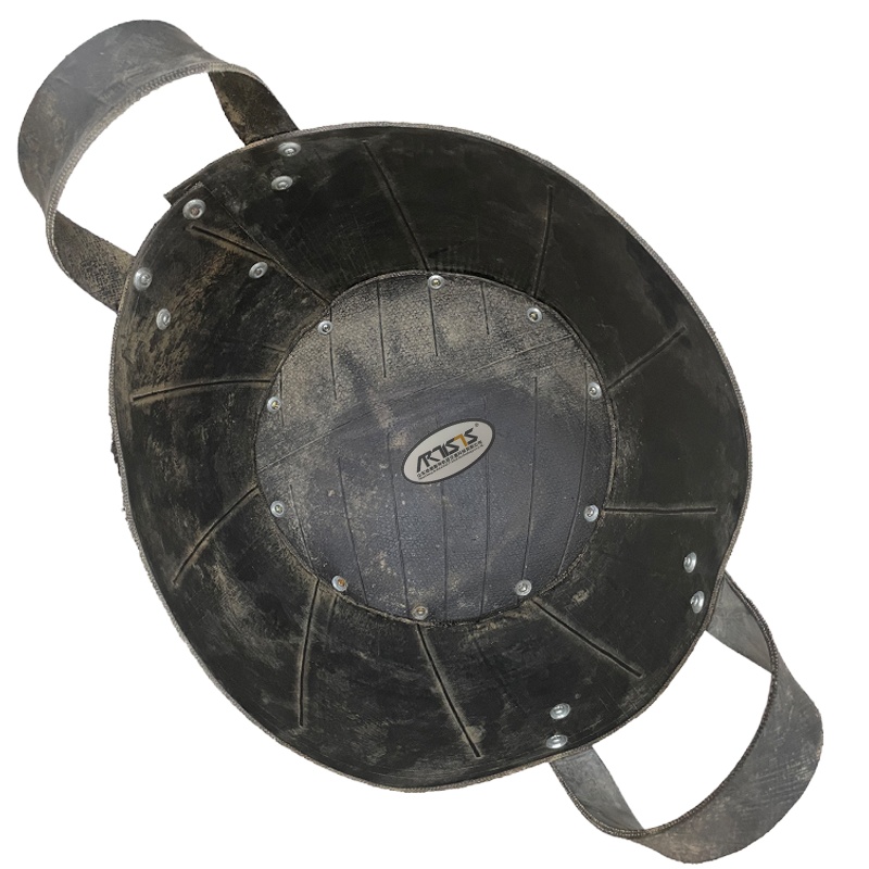 哈德斯特(ARTISTS)特厚轮胎橡胶盆 周转皮筐 抬框皮斗 铆钉制 口直径400mm 深200mm