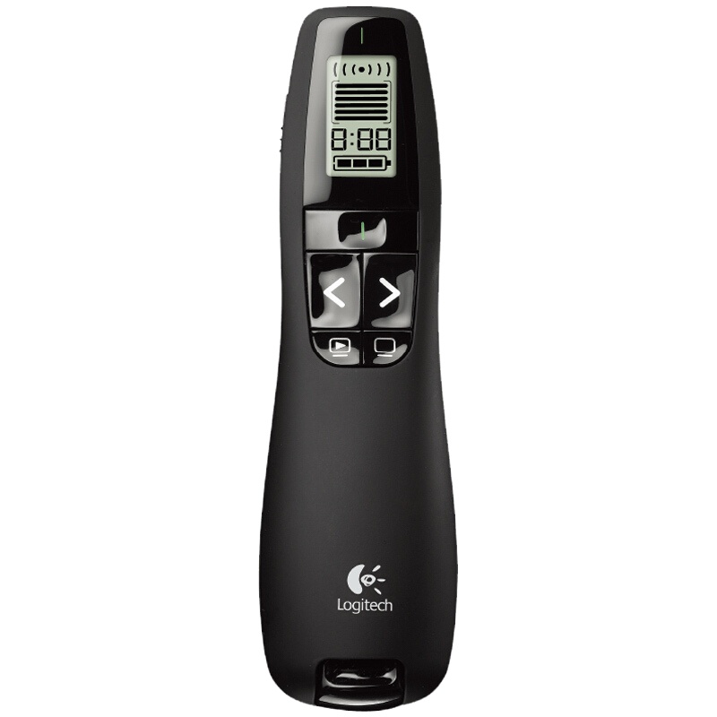 罗技(Logitech) R800 无线演示器 ppt翻页笔 演示笔(激光笔) 黑色