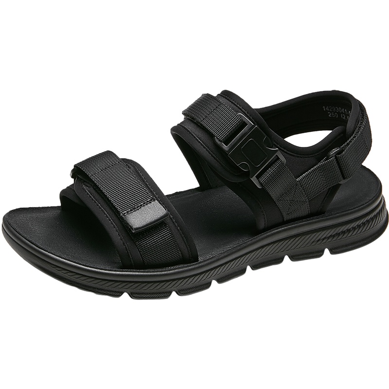 康奈男鞋 夏季男士新款潮流魔术贴休闲露趾轻便沙滩鞋男15293041