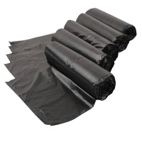 得力(deli)黑色大垃圾袋加厚平口90cm*100cm 100只/包