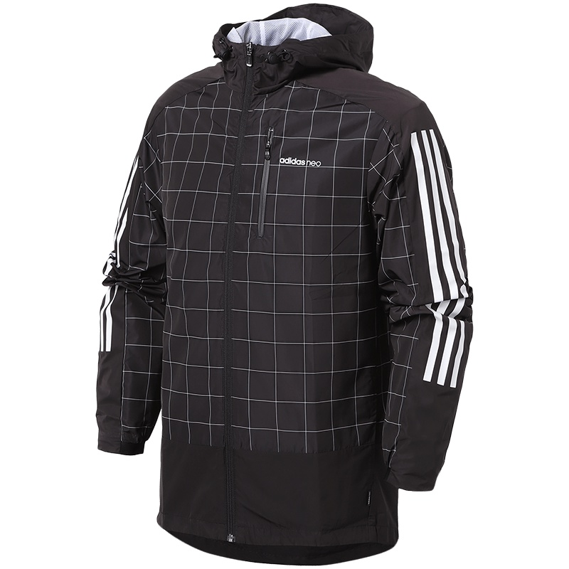 adidas阿迪达斯NEO男子外套夹克防风服休闲运动服BR8502 S 黑色