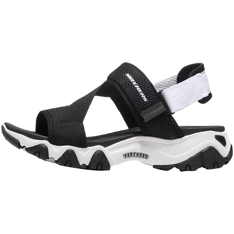 【自营】Skechers斯凯奇女凉鞋D‘lites时尚一字扣熊猫鞋88888181