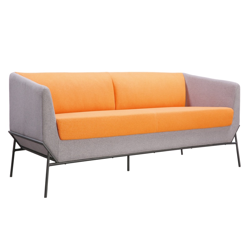 [红心家居]布艺办公沙发简约现代时尚三人位沙发客厅公寓沙发