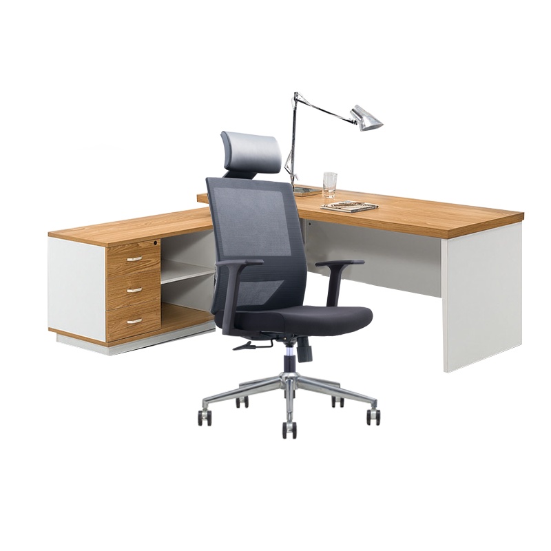 匡大 办公桌板式现代中式办公桌1.6米主管桌经理电脑桌大班台+办公椅一张