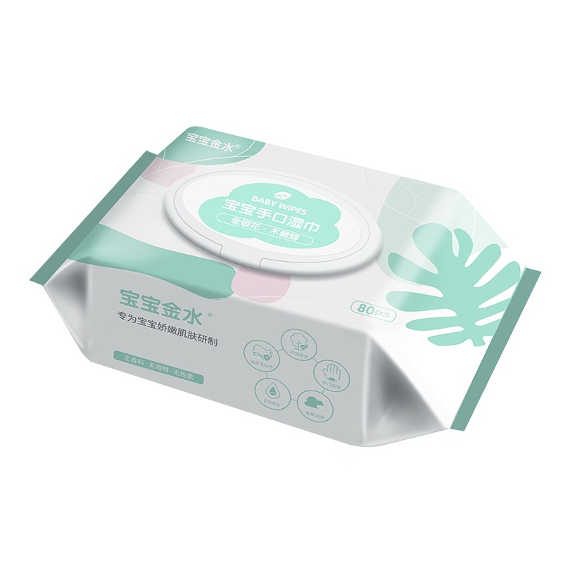 宝宝金水婴儿湿巾宝宝手口多用婴儿湿纸巾新生儿手口高级加厚湿巾80抽*1