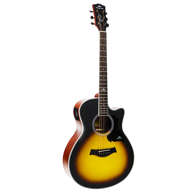 卡马自营(KEPMA)A1CE3TSM电箱吉他初学者吉他入门吉它jita日落色40英寸