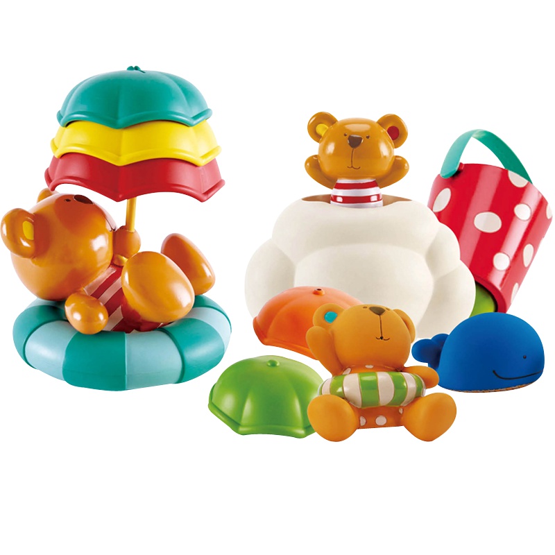 Hape度假泰迪豪华戏水套1-6岁浴室玩具儿童婴幼玩具戏水洗澡