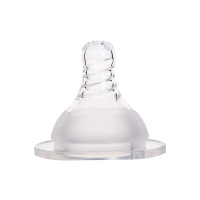 大朵婴儿宽口径奶嘴螺纹磨砂硅胶奶嘴S/M/L码超软仿母乳奶嘴替换装 L码