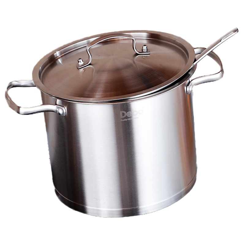 德铂(Debo)布莱特不锈钢304家用电磁炉汤锅复底22cm DEP-517 单个装