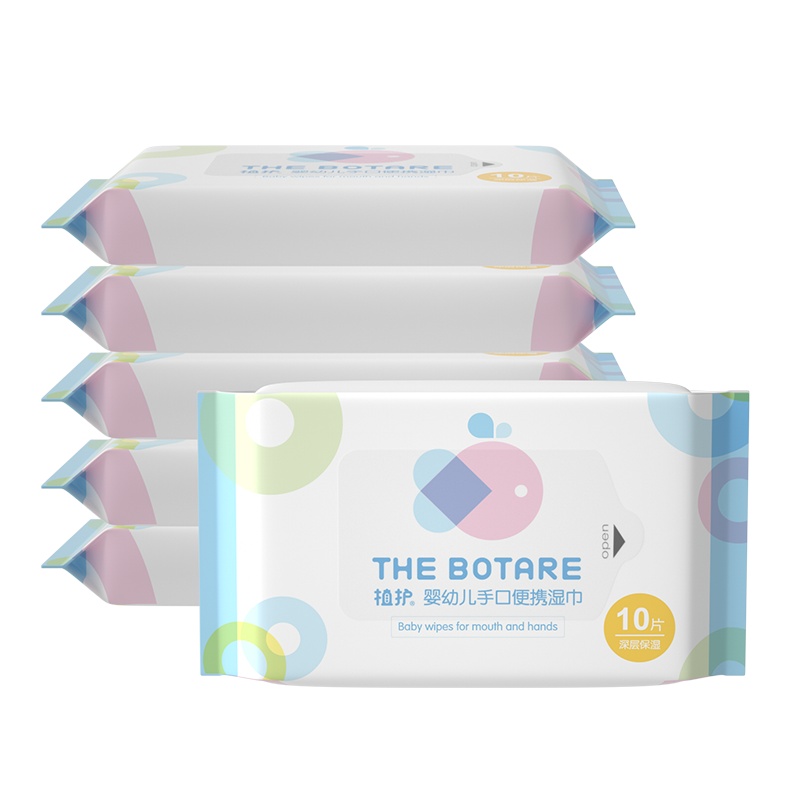 植护 小鲸鱼便携湿巾 10抽*30包 便携家用实惠装
