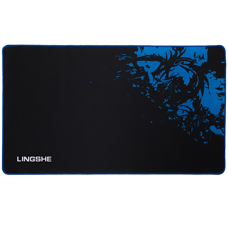 灵蛇 游戏鼠标垫 超大电脑桌垫 加厚办公桌键盘垫 精密包边 防滑 可水洗 P21加宽版